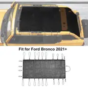 Mesh Sunshade Top Shade Full Cover UV Protection Net for 2021+ Ford Bronco Black