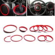 For BMW MINI Cooper F55 F56 Interior Dashboard Ring Cover Trim RED (for: Mini)