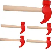 Abaodam 5Pcs Wooden Hammers for Simulation Hammer for Preschool Learning Safe and Wood Mallets for Boys and Enhances Motor Skills and Imaginative Play