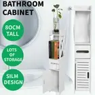 80cm Home Bathroom Storage Cabinet Tallboys Furniture Toilet Laundry Cupboard AU