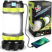 Camping Lights Rechargeable Camping Lantern with 6 Lighting Modes Flash Multi-Functional LED Flashlight Torch 800ML 3700mAh Battery Powered Waterproof