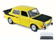 DIECAST CAR & DISPLAY CASE 1976 SIMCA 1000 RALLY 2 MAYA YELLOW NOREV 185708 1/18