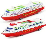 Toyvian Cruise Ship Toy 5 Pieces Cruise Ship Boat Pull-Back Boat Toy Ocean Liner, Cruise Ship Steam Ship Toy, Desktop Ornament (Random) Cruise Ship Children