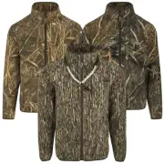 DRAKE WATERFOWL MST CAMO CAMP FLEECE FULL ZIP JACKET