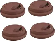 Amosfun 4pcs Silicone Drink Cup Lid Reusable Covers for Coffee Mugs Silicone Cup Covers with Air Intake