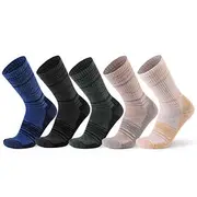 1 Pair Men's merino wool socks Hiking Socks Running Socks Sports Socks Thermal Warm Breathable Anti Blister Thick Winter Outdoor mid crew Patchwork Merino Wool