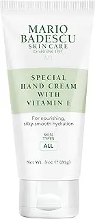 Mario Badescu Unscented Hand Cream with Vitamin E for Men and Women, Non-Greasy, Light and Fast-Absorbing Hand Cream for Dry Cracked Hands, Ideal for All Skin Types, 3 Oz