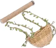 Abaodam Parrot Climbing Stand Hammock Durable Bird Play Area with Swing Perching Rod for Cockatiels Budgies and Parrots Safe Accessories for Pet Birds