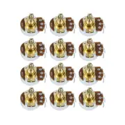 FLEOR 12pcs A250K Bass Guitar Big Potentiometers Pots Audio Copper Short Shaft