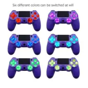 For PS4 Wireless Controller Rocker Cap Cross Key ABXY Board Light Handle LED Set