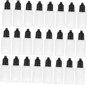 STOBAZA 50pcs Refillable Small Dropper Bottle Leakproof Plastic Containers with Caps for Essential Oils Eye Drops and Inks Portable Squeeze Design for Travel and Home Use