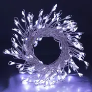 Firecracker Starry String Lights LED Fairy Twinkle Lights 8 Modes Cluster Firefly Lights for Christmas -White