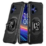 Boost Mobile Celero 5G+ Plus Case w/ Screen Protector Hybrid Cover Magnet Ring