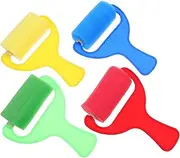 Drawing Sponge Rollers 4pcs Kids Painting Tool Set Widen Handle Sponge Paint Brush Rollers
