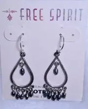 NEW Peyote Bird Free Spirit Sterling Silver Teardrop Freshwater Pearl Earrings