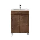 600mm Bathroom Vanity Freestanding With Legs Floor Vanity Dark Oak With Basin