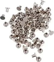 Angoily 100pcs Screws Assortment Kit for Leather Crafting Anti Rivets for Belt Ends Handbags and Projects