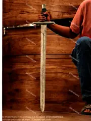 Custom King Arthur Sword of Round Table Excalibur Damascus Steel Double Edge Him