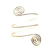 Fodattm Spiral Bracelet Armband Bangle for Women Lady Bridal Metal Upper Gold