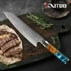 New Kiritsuke Knife Gyuto Knife Pro Japanese VG10 Damascus Steel Slicing Knives