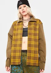 [HUF] Aberdeen Zip Flannel Shirt