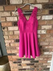 Ted Baker Women’s Size 2 Taliia Embroidered Mini Dress Pink New Summer