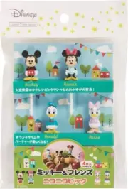 DISNEY MICKEY ＆ Friends Nikoniko Food Picks pick for Lunch Box Bento 4pcs
