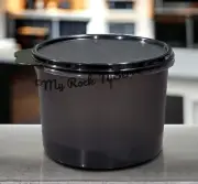 Tupperware Round Canister Stacking Nesting Storage 7 Cups Black Seal Lid New