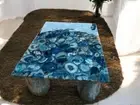 30" Square Agate Stone Table Luxury Bar Furniture Garden Cafeteria Furniture