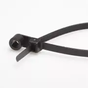 100 14" Inch Long 50# Pound UV Black NYLON Cable Zip Ties Wrap Mounting Head USA