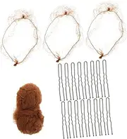 MUSISALY 1 Set Ballet Hair Nets with Clips Elastic Mesh Bun Covers for Dance Professional Hair Bun Flight Attendant Styles Disposable for Effortless Sophistication