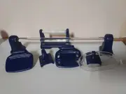 Vintage Blue Porcelain Toilet Paper Holder, Towel Holder, Robe Hook, Soap Dish