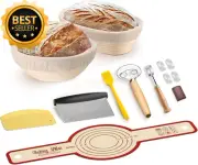 Banneton Basket Set Sourdough Proofing Bowls Bread Baking Kit Artisan Tools