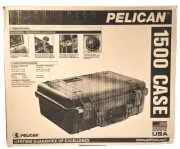 Pelican 1500 Protector Case Black, No Foam New In Box Waterproof, Crushproof