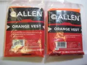 2 Allen Blaze Orange Hunting Safety Vests / Adults Size To 48" Chest / OSFM