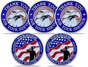5Pcs Military Thank You for Your Service Challenge Coins Your Nation Proudly Salutes You Coin Set