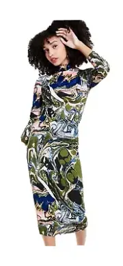 Rachel Comey x Target Marble Print Textured Knit Pencil Skirt Green Size XS