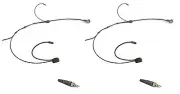 2pcs Ultra Light Slim Black Headworn Microphone Cardioid for Sennheiser Wireless