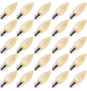 100 Pack C9 Christmas Lights LED Replacement Bulb Dimmable Warm White Bulbs
