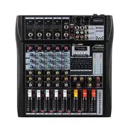 Audio2000'S AMX7342 Six-Channel Audio Mixer with USB Interface and Sound Effect