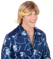 LADIES MAN 70S SURFER DUDE BLONDE WIG COSTUME DRESS FW92546BD