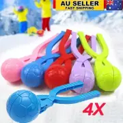 4x 3D Maker Winter Tool Outdoor Snow Sand Ball Soccer Snowball Clip Mold Kid Toy