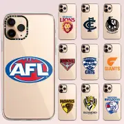 iPhone 16 Pro Max Case 15 14 13 12 11 Plus Shockproof Clear AFL Team Cover