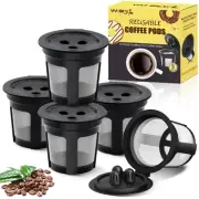 5 Pack Ninja Reusable Coffee Pods: Reusable K Cups for Ninja Coffee Maker - R...