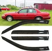 4pcs Window Wind Deflectors for 92-11 Mercury Grand Marquis(Excl. Landau Roof),03 Marauder 98-11 Ford Crown Vic Short Rears,Rain Guards,Nice Looking Window Visors for Cars,Vent Deflector 94228