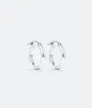 MICHAEL HILL 10mm Hoop Earrings in 10kt White Gold