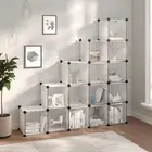Cube Storage DIY Box Shelves Organiser Storage Rack Transparent PP vidaXL