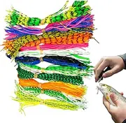 Jig Skirt, Spinner Bait Skirt - 12 Bundles Spinner Bait Skirt - Nautical Fishing Equipment, Fly Tie Material, Spinner Accessories for Emergency Backup