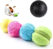 Magic Rolling Dog Activation Automatic Ball - Electric Chew Plush Toy With 4 Color Covers - Battery Powered Floor Cleaning Cat Dog Toy