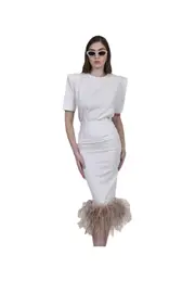 [The Archivia] The Archivia-Co ord Gea Longuette Ivory-Donna -Bianco 40 Bianco